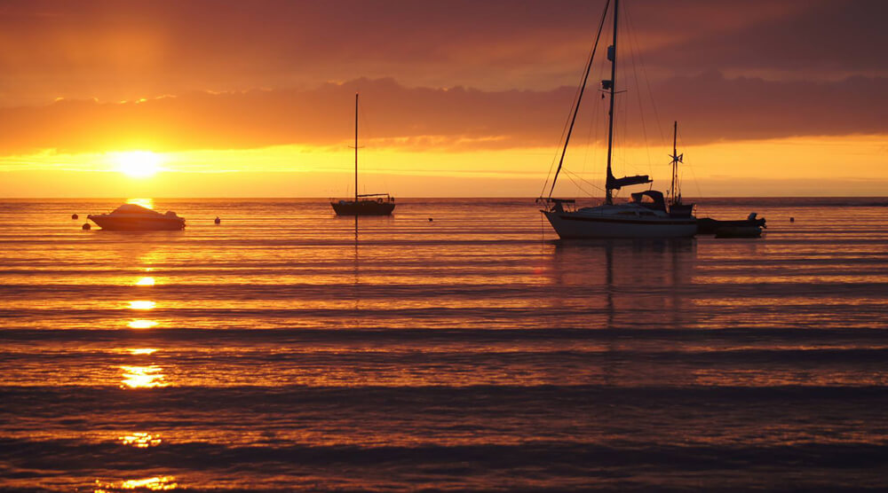 Sunset on Seahouses Harbour